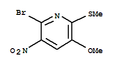 2-溴-5-甲氧基-6-甲基硫代-3-硝基吡啶结构式_127356-33-6结构式