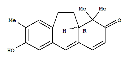 (11AR)-1,10,11,11A-四氢-7-羟基-1,1,8-三甲基-2H-二苯并[A,D]环庚烯-2-酮结构式_133453-58-4结构式