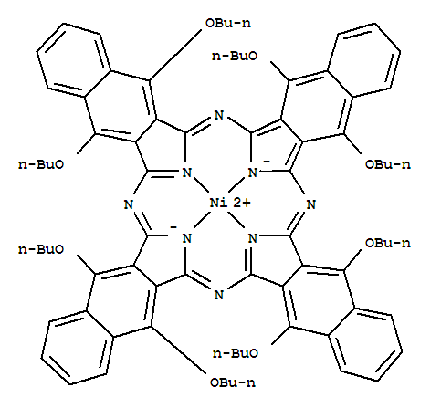 Nickel(ii) 5,9,14,18,23,27,32,36-octabutoxy-2,3-naphthalocyanine Structure,155773-70-9Structure