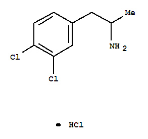 (+)-(9CI)-3,4-二氯-a-甲基苯乙胺盐酸盐结构式_156-12-7结构式