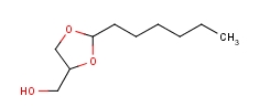 1,3-Dioxolane-4-methanol, 2-hexyl- Structure,1708-35-6Structure