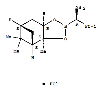 (3AS,4S,6S,7AR)-六氢-3A,5,5-三甲基-ALPHA-[(1R)-异丙基]-4,6-甲桥-1,3,2-苯并二氧硼杂环戊烷-2-甲胺盐酸盐结构式_178455-04-4结构式