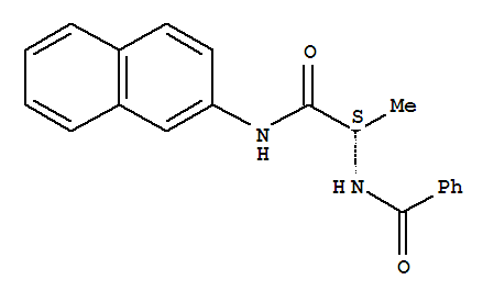 N-[(1S)-1-甲基-2-(2-萘基氨基)-2-氧代乙基]-苯甲酰胺结构式_201988-47-8结构式