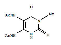 (9ci)-N,N-(1,2,3,6-四氢-1-甲基-2,6-二氧代-4,5-嘧啶二基)双-乙酰胺结构式_202121-51-5结构式