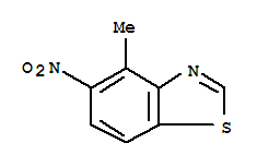 (9ci)-4-甲基-5-硝基-苯并噻唑结构式_208458-46-2结构式