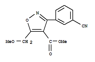 4-Isoxazolecarboxylicacid,3-(3-cyanophenyl)-5-(methoxymethyl)-,methylester(9ci) Structure,209731-54-4Structure