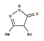 Ethanone, 1-(4,5-dihydro-3-methyl-5-thioxo-1h-pyrazol-4-yl)-(9ci) Structure,211988-12-4Structure