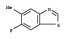 Benzothiazole, 6-fluoro-5-methyl-(9ci)Structure,214855-13-7Structure Benzothiazole, 6-fluoro-5-methyl-(9ci) Structure,214855-13-7Structure