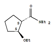 (1r,2r)-rel-(9ci)-2-乙氧基-N,N-二乙基-环戊烷羧酰胺结构式_215394-02-8结构式