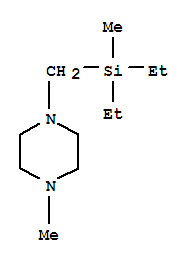 Piperazine, 1-[(diethylmethylsilyl)methyl]-4-methyl-(8ci) Structure,21659-88-1Structure