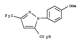 1-(4-甲氧基苯基)-3-(三氟甲基)-1H-吡唑-5-羧酸结构式_218631-48-2结构式