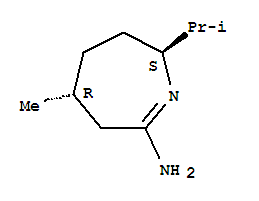 (2s,5r)-(9ci)-3,4,5,6-四氢-5-甲基-2-(1-甲基乙基)-,2H-氮杂革-7-胺结构式_219477-93-7结构式