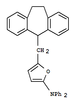  5-[(10,11-二氢-5H-二苯并[a,d]环庚烯-5-基)甲基]-N,N-二苯基-2-呋喃胺结构式_219622-17-0结构式