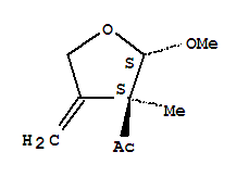 Ethanone, 1-[(2r,3r)-tetrahydro-2-methoxy-3-methyl-4-methylene-3-furanyl]-, Structure,220308-37-2Structure