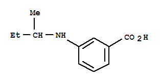 (9ci)-3-[(1-甲基丙基)氨基]-苯甲酸结构式_220924-33-4结构式