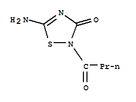 1,2,4-Thiadiazol-3(2h)-one, 5-amino-2-(1-oxobutyl)- Structure,220966-99-4Structure