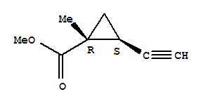 (1r,2s)-rel-(9ci)-2-乙炔-1-甲基-环丙烷羧酸甲酯结构式_221100-77-2结构式