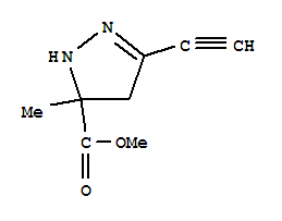 (9ci)-3-乙炔-4,5-二氢-5-甲基-1H-吡唑-5-羧酸甲酯结构式_221100-78-3结构式