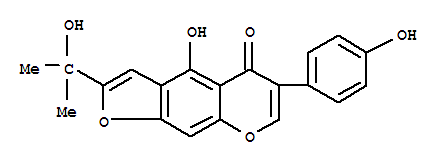 4-羟基-2-(1-羟基-1-甲基乙基)-6-(4-羟基苯基)-5H-呋喃并[3,2-G][1]苯并吡喃-5-酮结构式_221150-18-1结构式