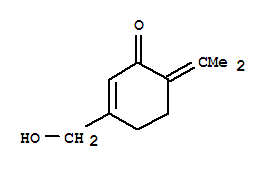 (9ci)-3-(羟基甲基)-6-(1-甲基亚乙基)-2-环己烯-1-酮结构式_221246-26-0结构式