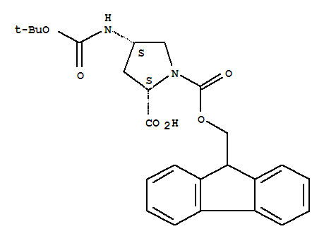 (4S)-1-[(9h-fluoren-9-ylmethoxy)carbonyl]-4-({[(2-methyl-2-propanyl)oxy]carbonyl}amino)-l-proline Structure,221352-74-5Structure