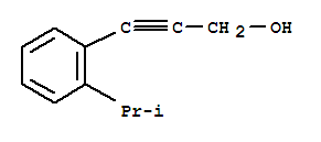 (9ci)-3-[2-(1-甲基乙基)苯基]-2-丙炔-1-醇结构式_222614-12-2结构式