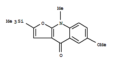 Furo[2,3-b]quinolin-4(9h)-one, 6-methoxy-9-methyl-2-(trimethylsilyl)- Structure,223668-28-8Structure