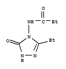 N-(3-乙基-1,5-二氢-5-氧代-4H-1,2,4-噻唑-4-基)-丙酰胺结构式_223795-10-6结构式