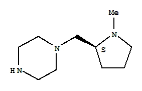 (9ci)-1-[[(2s)-1-甲基-2-吡咯烷]甲基]-哌嗪结构式_224309-72-2结构式