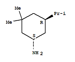 (1r,5s)-rel-(9ci)-3,3-二甲基-5-(1-甲基乙基)-环己胺结构式_226548-66-9结构式