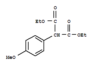 Ethyl 2-ethoxycarbonyl-2-(4-methoxyphenyl)acetate Structure,23197-67-3Structure