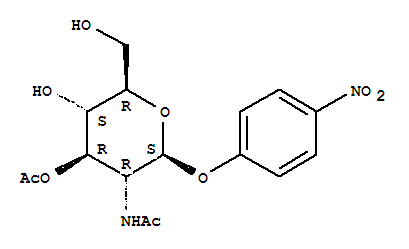 4-硝基苯基-2-乙酰氨基-2-脱氧-3-乙酰基-O-β-D-吡喃葡萄糖苷结构式_23262-57-9结构式