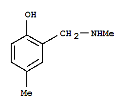 (9CI)-4-甲基-2-[(甲基氨基)甲基]-苯酚结构式_237431-66-2结构式