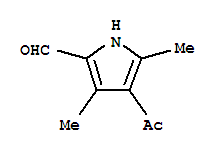 (9ci)-4-乙酰基-3,5-二甲基-1H-吡咯-2-羧醛结构式_2386-30-3结构式