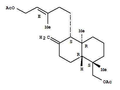 (E)-(+)-赖百当-8(20),13-二烯-15,19-二醇二乙酸酯结构式_24022-13-7结构式