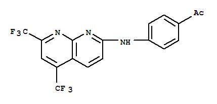 Ethanone, 1-[4-[[5,7-bis(trifluoromethyl)-1,8-naphthyridin-2-yl]amino]phenyl]-(9ci) Structure,241488-41-5Structure