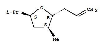 (2r,3s,5s)-rel-(9ci)-四氢-3-甲基-5-(1-甲基乙基)-2-(2-丙烯基)-呋喃结构式_243983-03-1结构式