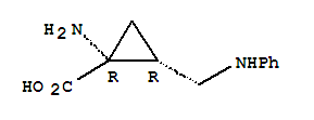 (1r,2r)-(9ci)-1-氨基-2-[(苯基氨基)甲基]-环丙烷羧酸结构式_244233-43-0结构式