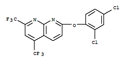 (9ci)-7-(2,4-二氯苯氧基)-2,4-双(三氟甲基)-1,8-萘啶结构式_246022-24-2结构式