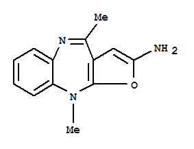 10H-furo[2,3-b][1,5]benzodiazepin-2-amine, 4,10-dimethyl- Structure,246139-72-0Structure