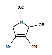 (9ci)-1-乙酰基-2,5-二氢-2-羟基-4-甲基-1H-吡咯-3-甲腈结构式_246147-59-1结构式