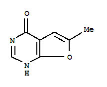 (8ci)-6-甲基-呋喃并[2,3-d]嘧啶-4(3h)-酮结构式_24889-20-1结构式