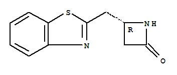 (4r)-(9ci)-4-(2-苯并噻唑甲基)-2-氮杂啶酮结构式_250135-85-4结构式