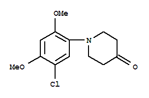 1-(5-氯-2,4-二甲氧基苯基)-4-哌啶酮结构式_250718-99-1结构式