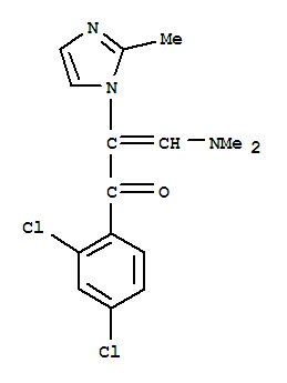 1-(2,4-二氯苯基)-3-(二甲基氨基)-2-(2-甲基-1H-咪唑-1-基)-2-丙烯-1-酮结构式_252954-64-6结构式