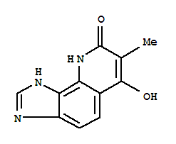 8H-imidazo[4,5-h]quinolin-8-one, 1,9-dihydro-6-hydroxy-7-methyl-(9ci) Structure,254986-80-6Structure