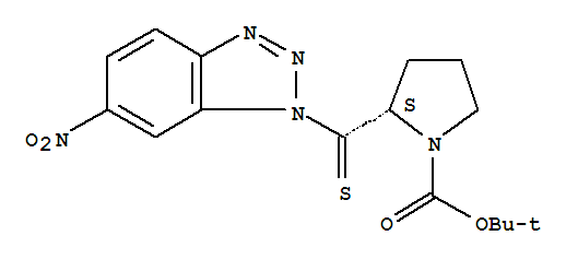 2-甲基-2-丙基(2R)-2-[(6-硝基-1H-苯并三唑-1-基)硫代甲酰]-1-吡咯烷羧酸酯结构式_260782-41-0结构式