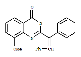 Indolo[2,1-b]quinazolin-12(6h)-one, 4-methoxy-6-(phenylmethylene)- Structure,263239-55-0Structure