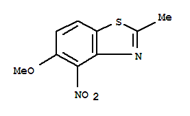 Benzothiazole, 5-methoxy-2-methyl-4-nitro-(9ci)Structure,265312-58-1Structure Benzothiazole, 5-methoxy-2-methyl-4-nitro-(9ci) Structure,265312-58-1Structure