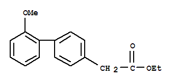 (2-Methoxy-biphenyl-4-yl)-acetic acid ethyl ester Structure,266370-57-4Structure